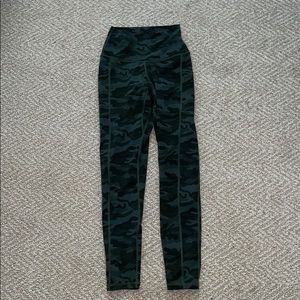 Green camo leggings